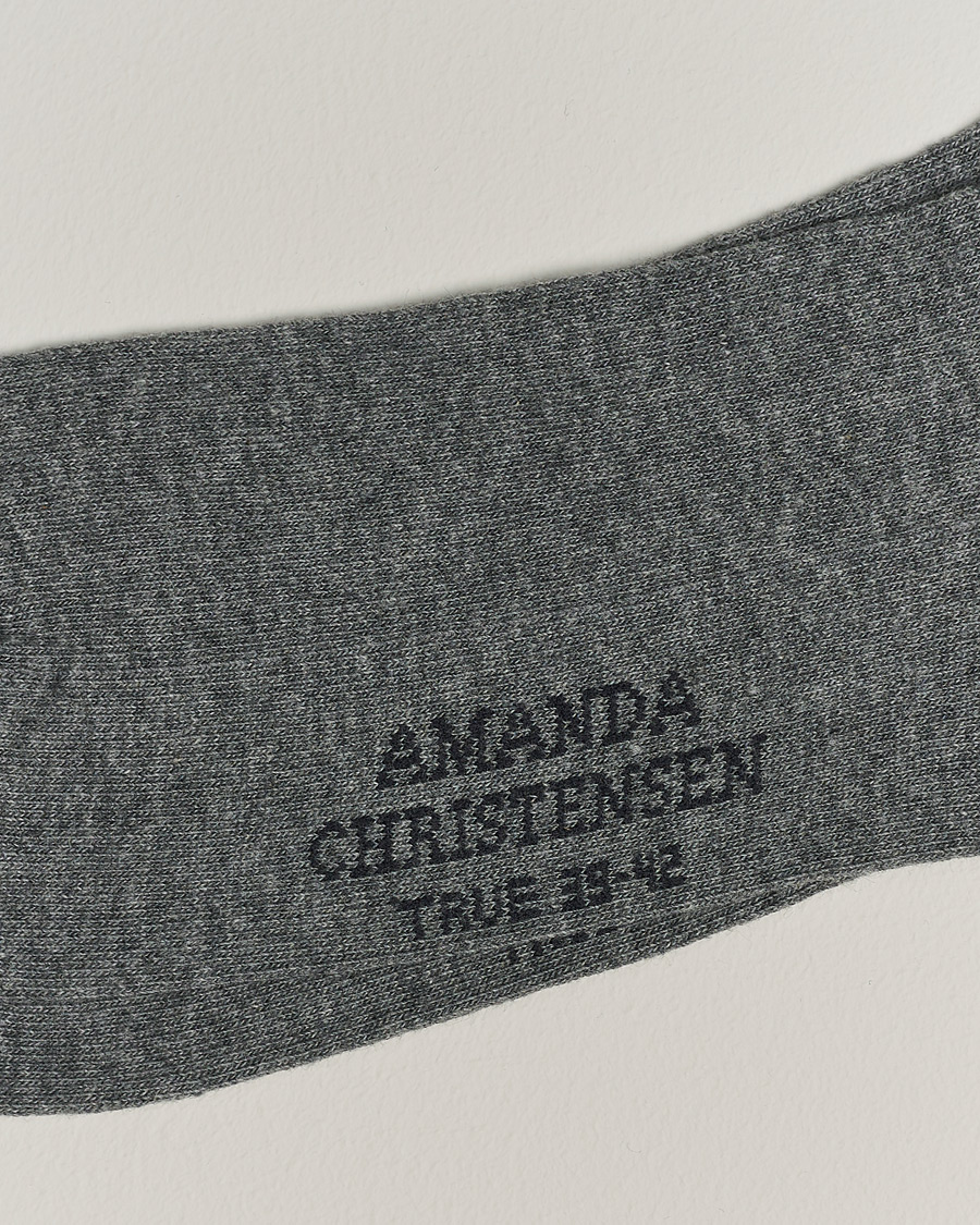 Heren | Ondergoed | Amanda Christensen | 3-Pack True Cotton Socks Grey Melange