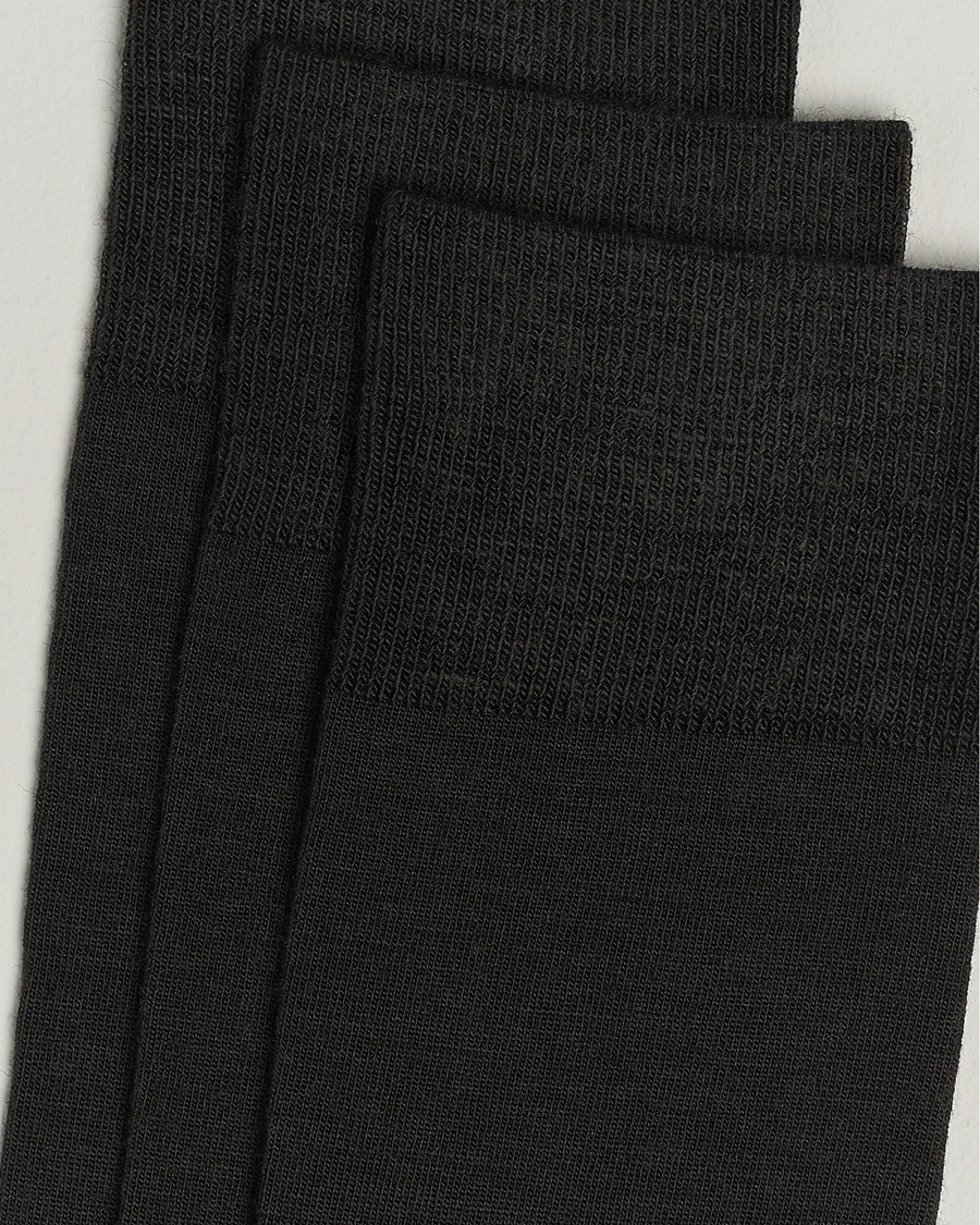 Heren |  | Amanda Christensen | 3-Pack Icon Wool/Cotton Socks Dark Brown