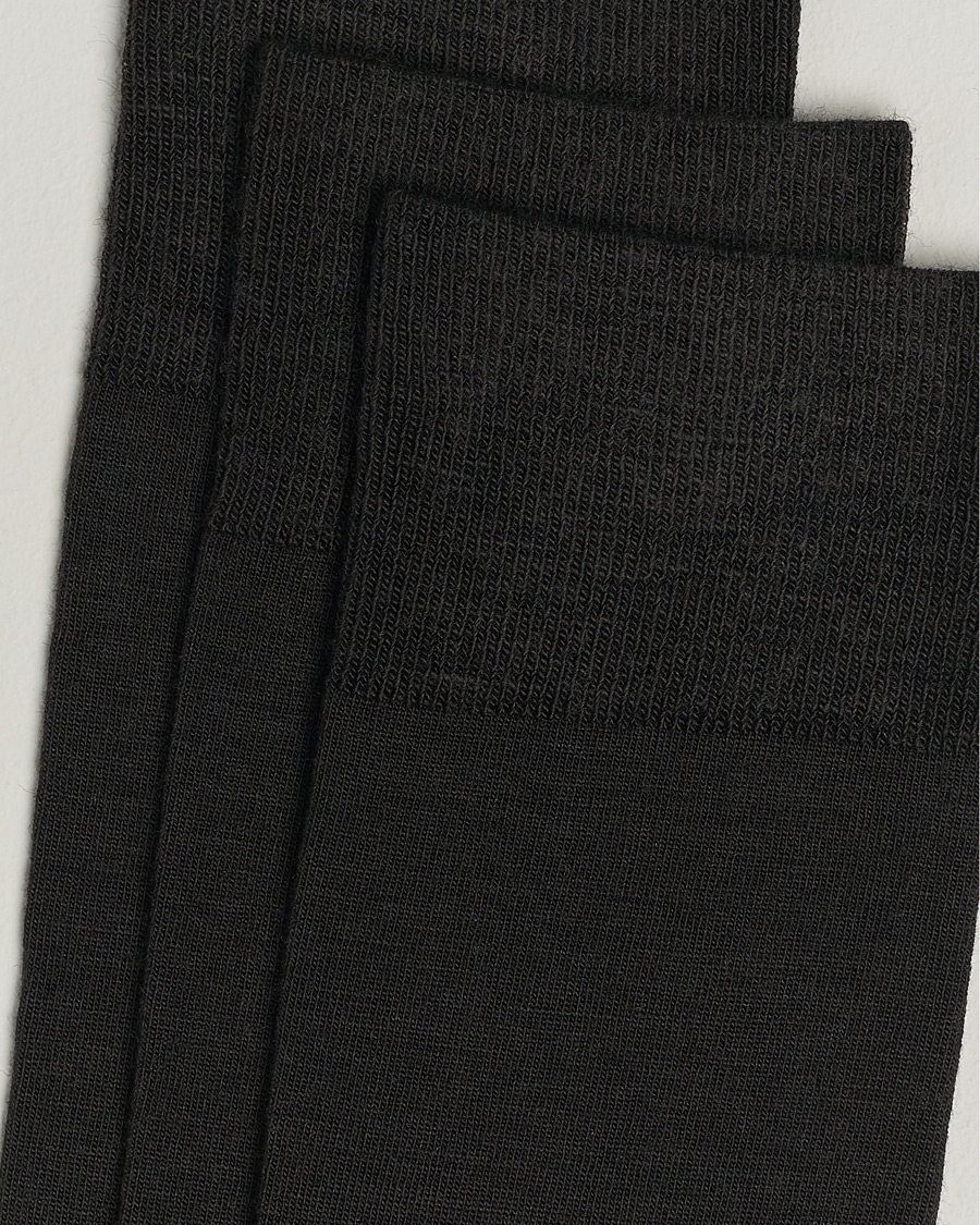 Heren | Alledaagse sokken | Amanda Christensen | 3-Pack Icon Wool/Cotton Socks Dark Brown