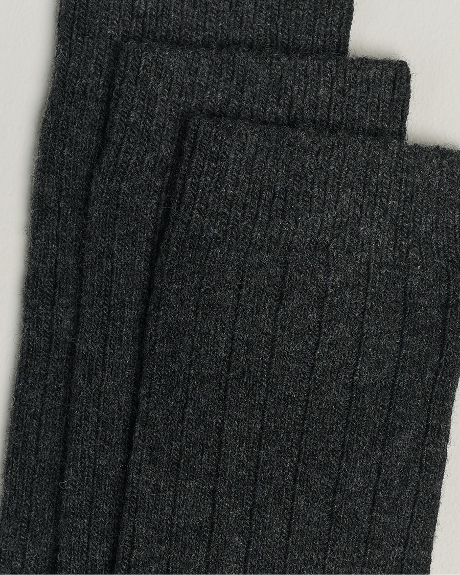 Heren | Business & Beyond | Amanda Christensen | 3-Pack Supreme Wool/Cashmere Sock Antracite Melange