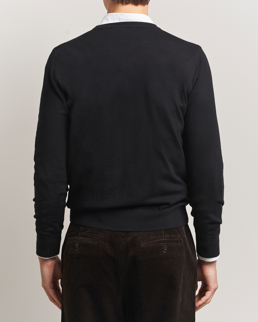 Heren | Truien | Filippa K | Merino Round Neck Sweater Black