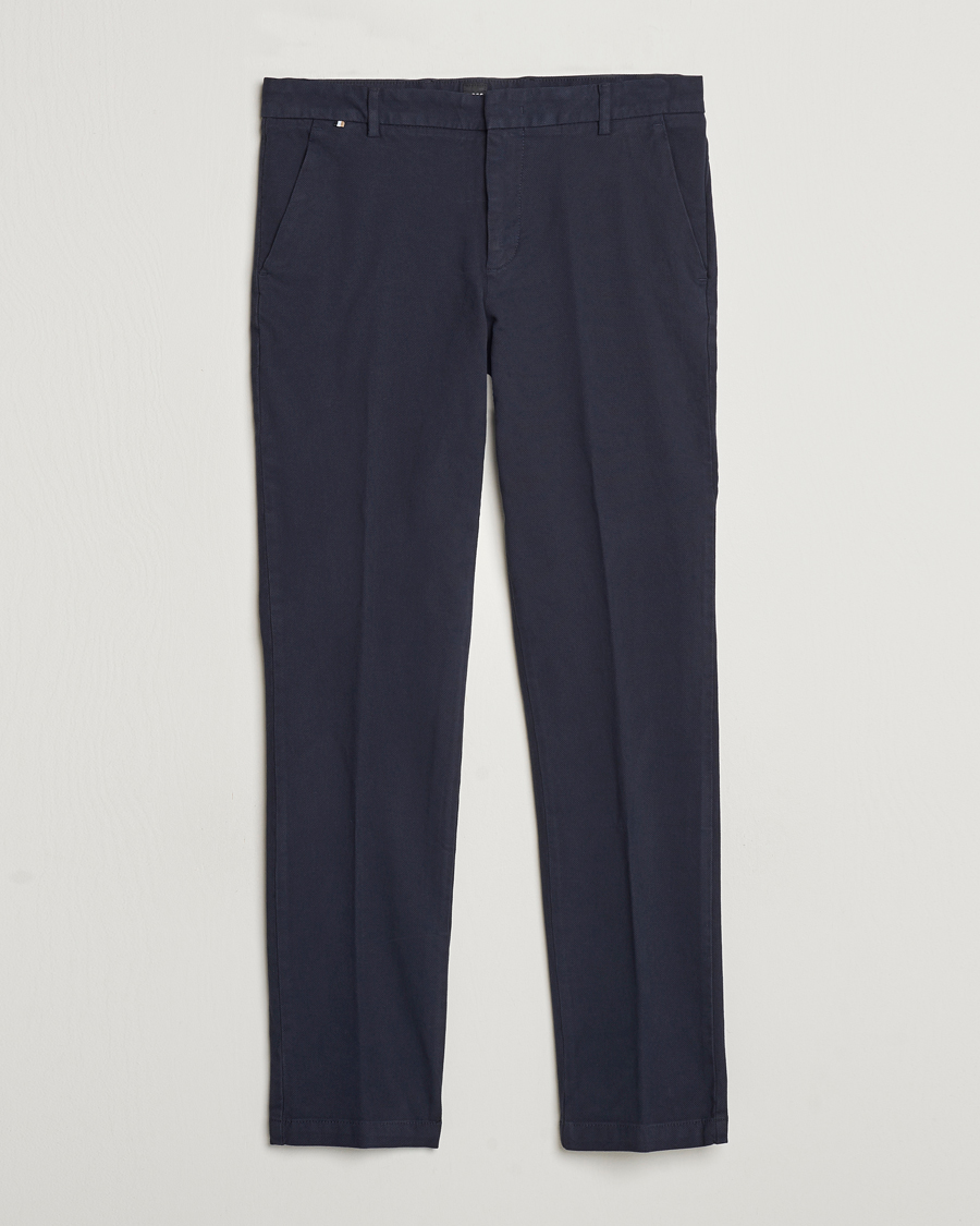Heren | Broeken | BOSS BLACK | Kaito1 Cotton Chinos Dark Blue