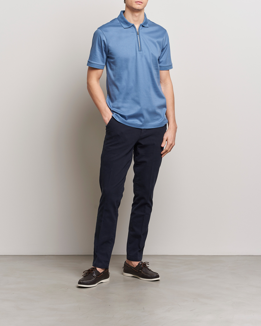 Heren | Broeken | BOSS BLACK | Kaito1 Cotton Chinos Dark Blue