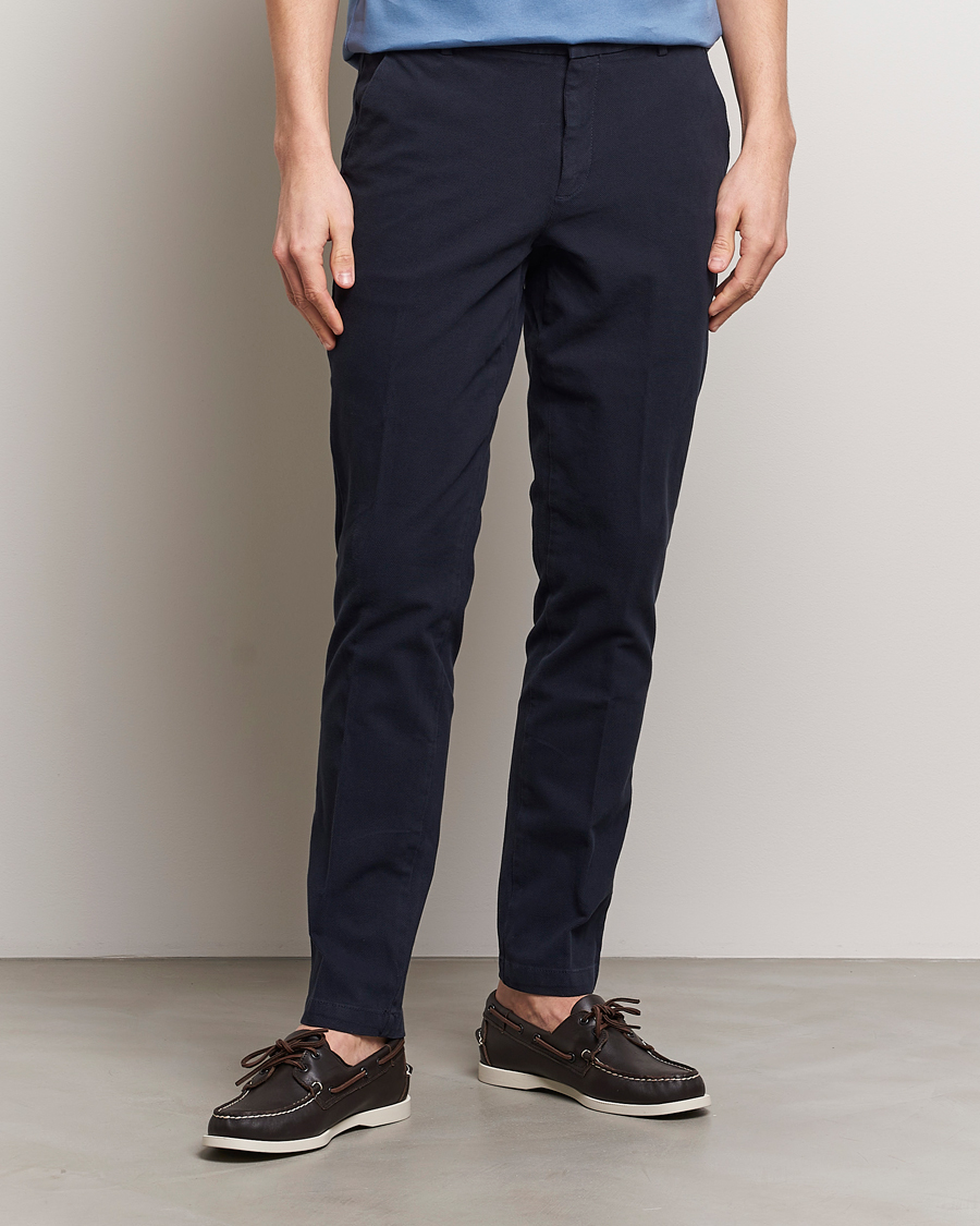 Herr | Byxor | BOSS BLACK | Kaito1 Cotton Chinos Dark Blue