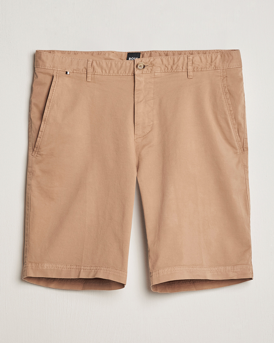 Heren | Korte broek | BOSS BLACK | Slice Cotton Shorts Medium Beige