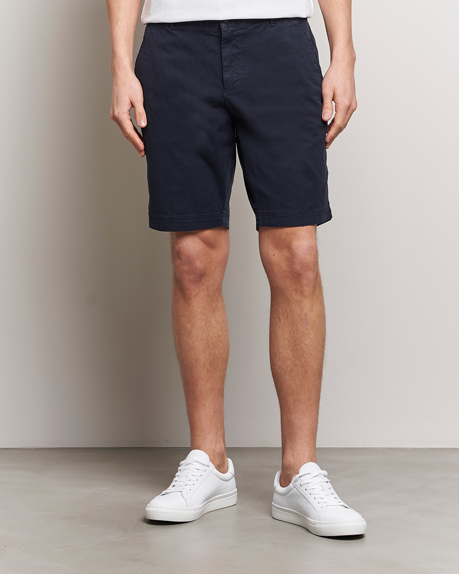 Heren | Chino-shorts | BOSS BLACK | Slice Cotton Shorts Dark Blue