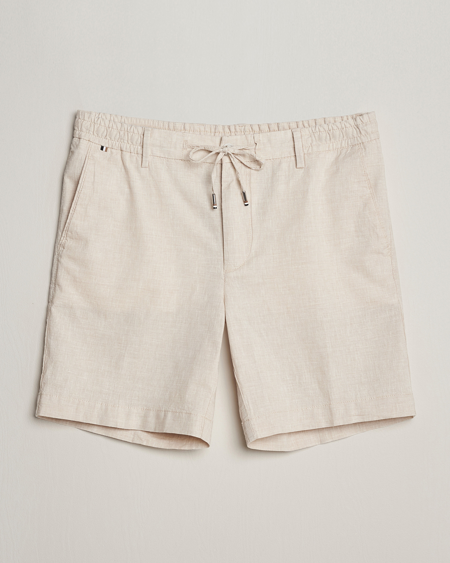 Heren | Korte broek | BOSS BLACK | Kane Drawstring Shorts Light Beige