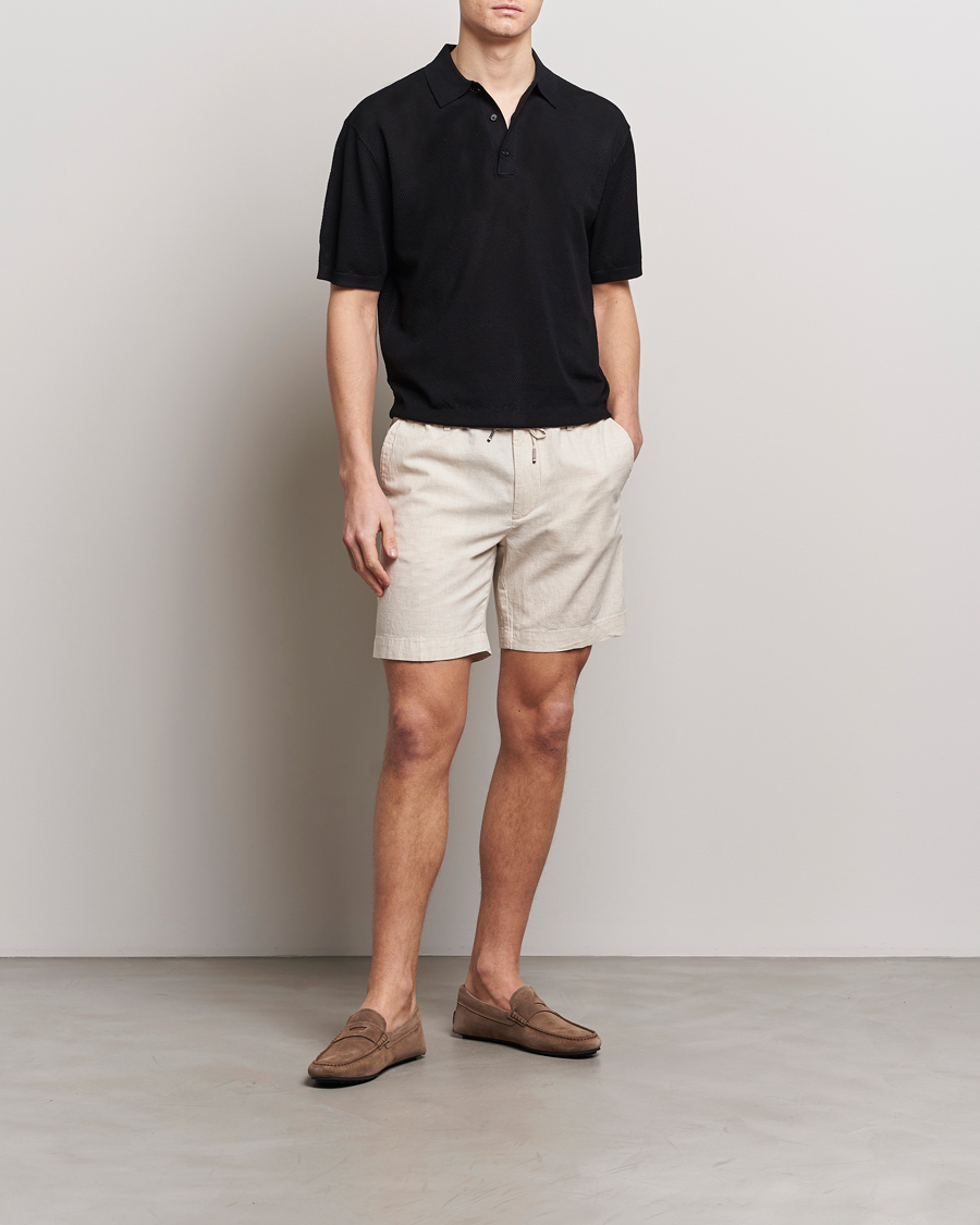 Heren | Korte broek | BOSS BLACK | Kane Drawstring Shorts Light Beige