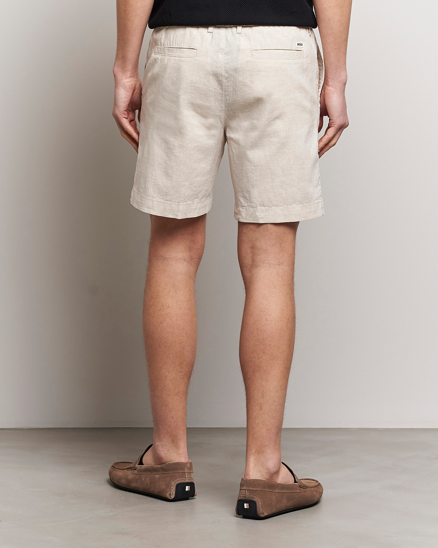 Heren | Korte broek | BOSS BLACK | Kane Drawstring Shorts Light Beige