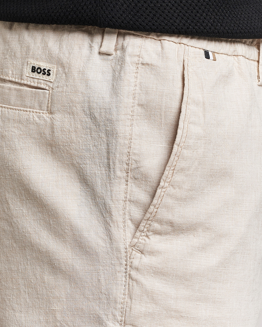 Heren | Korte broek | BOSS BLACK | Kane Drawstring Shorts Light Beige