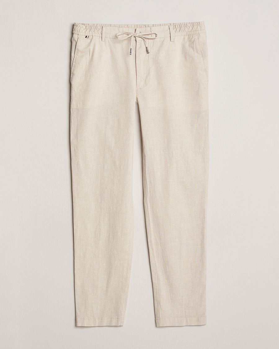 Heren | Broeken | BOSS BLACK | Kane Drawstring Pants Light Beige