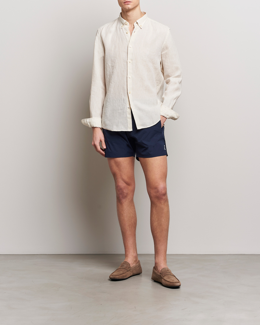 Heren | Overhemden | BOSS BLACK | Liam Linen Shirt Open White