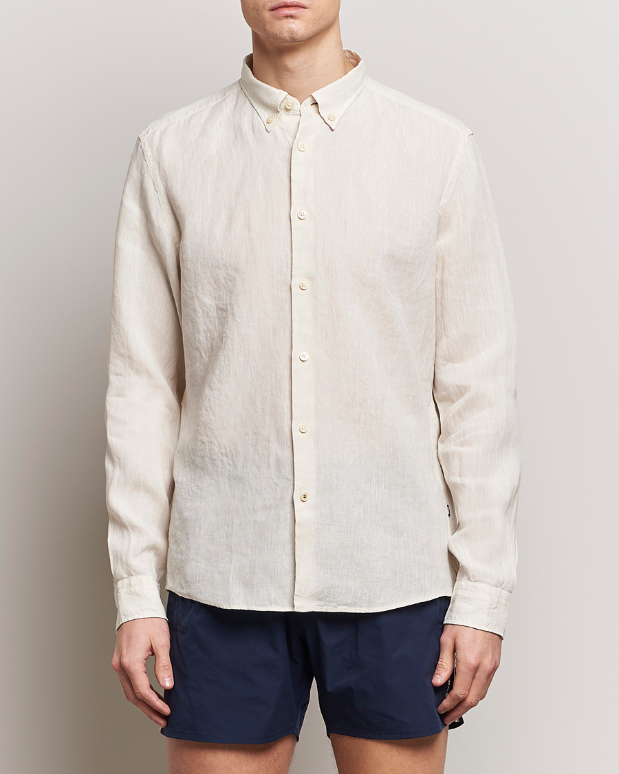 Heren |  | BOSS BLACK | Liam Linen Shirt Open White