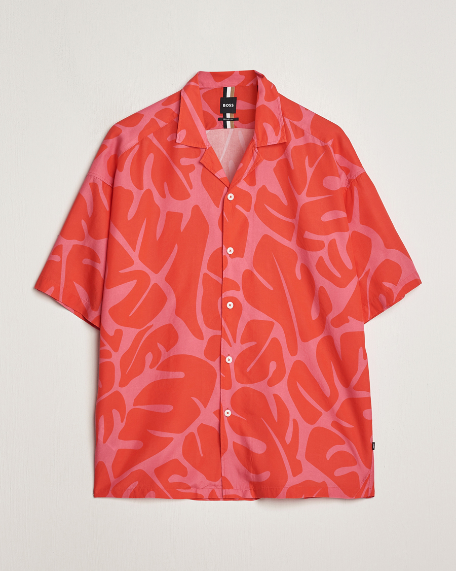 Heren | Overhemden | BOSS BLACK | Drew Short Sleeve Shirt Bright Red