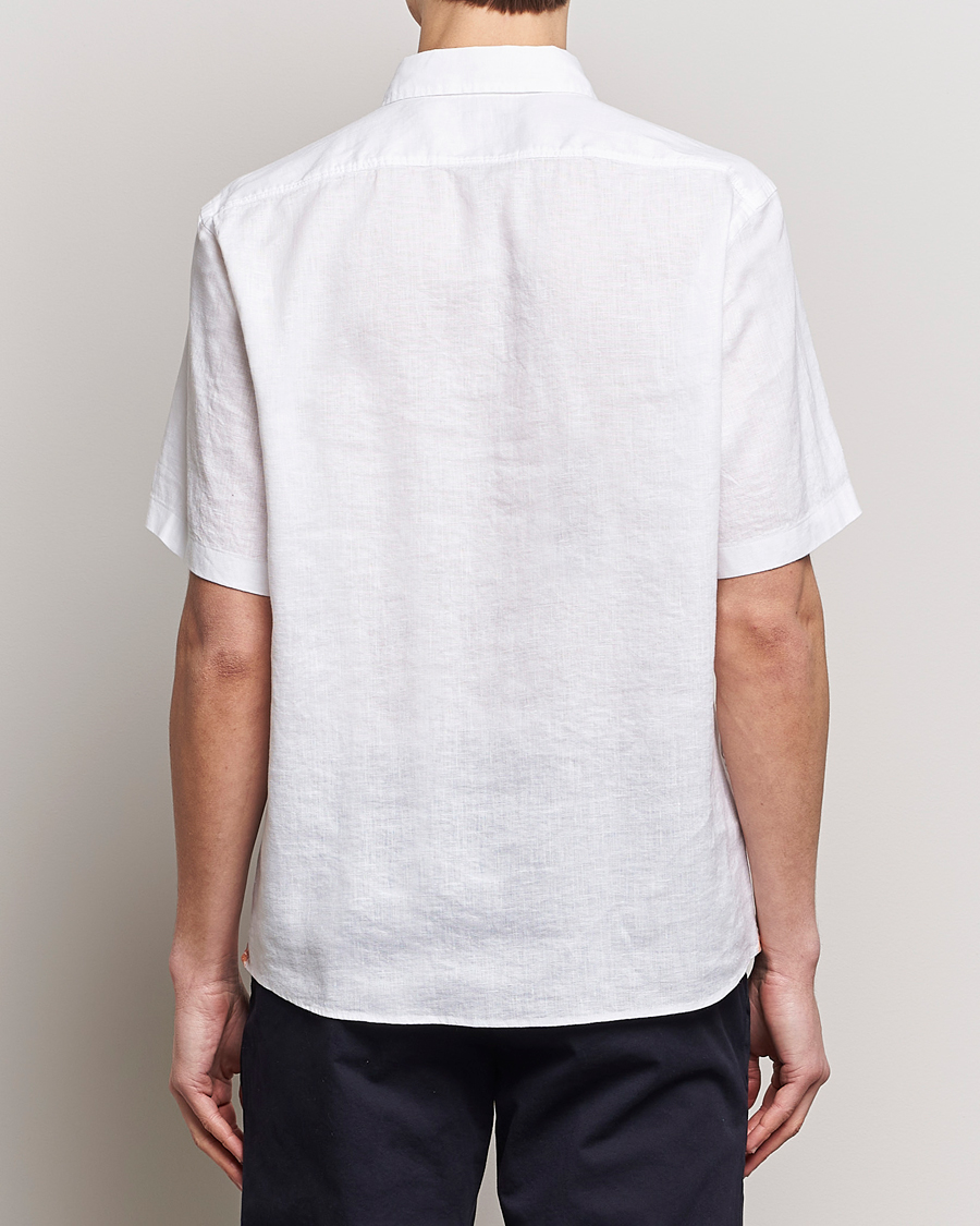 Heren | Overhemden | BOSS BLACK | Liam Short Sleeve Linen Shirt White