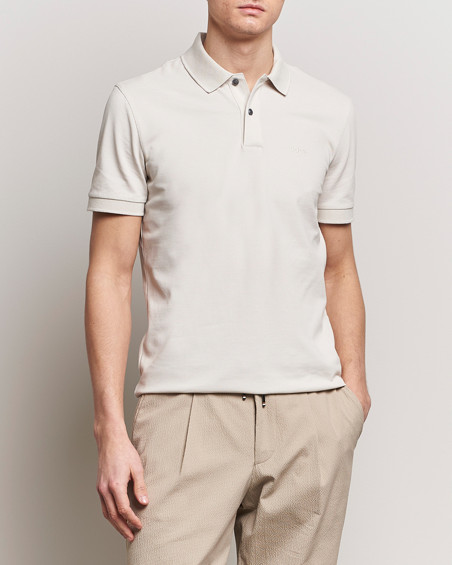 Heren | Poloshirts met korte mouwen | BOSS BLACK | Pallas Polo Open White