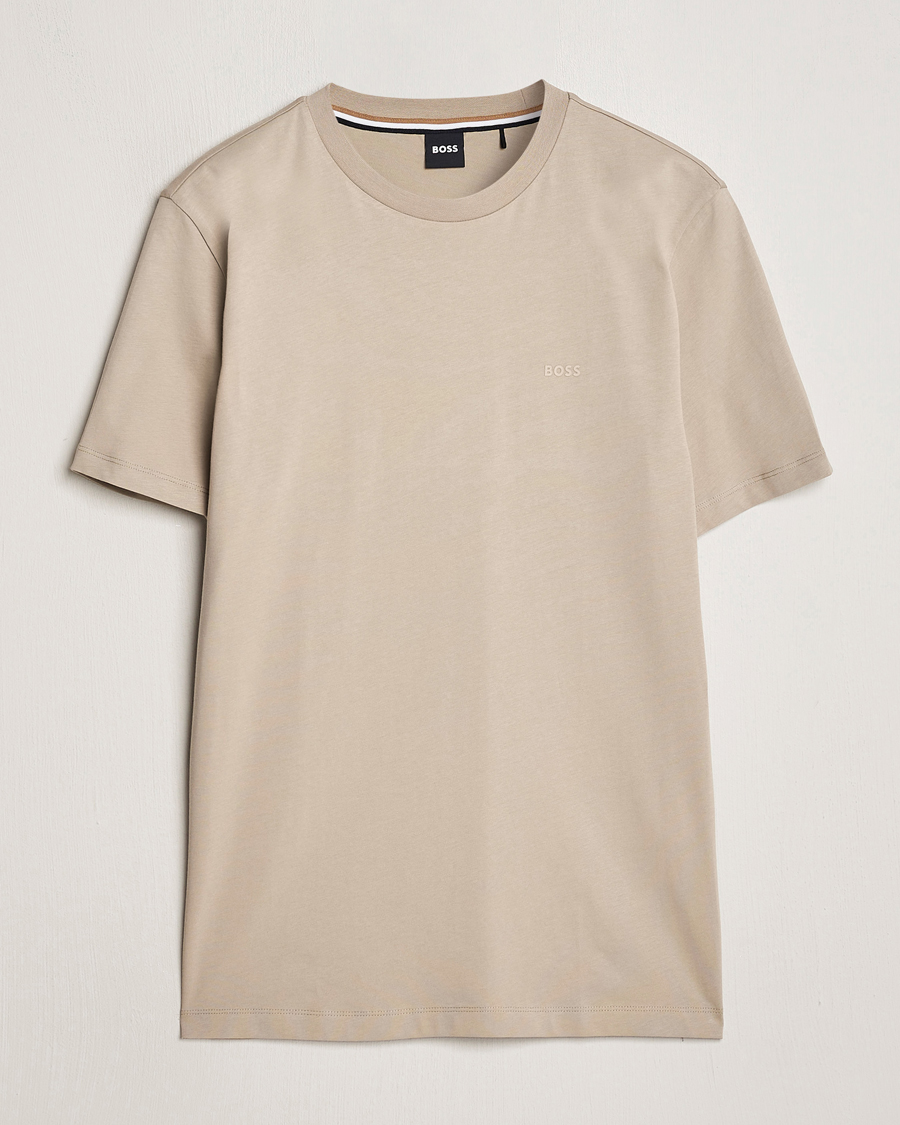 Heren | T-shirts | BOSS BLACK | Thompson Crew Neck T-Shirt Dark Beige