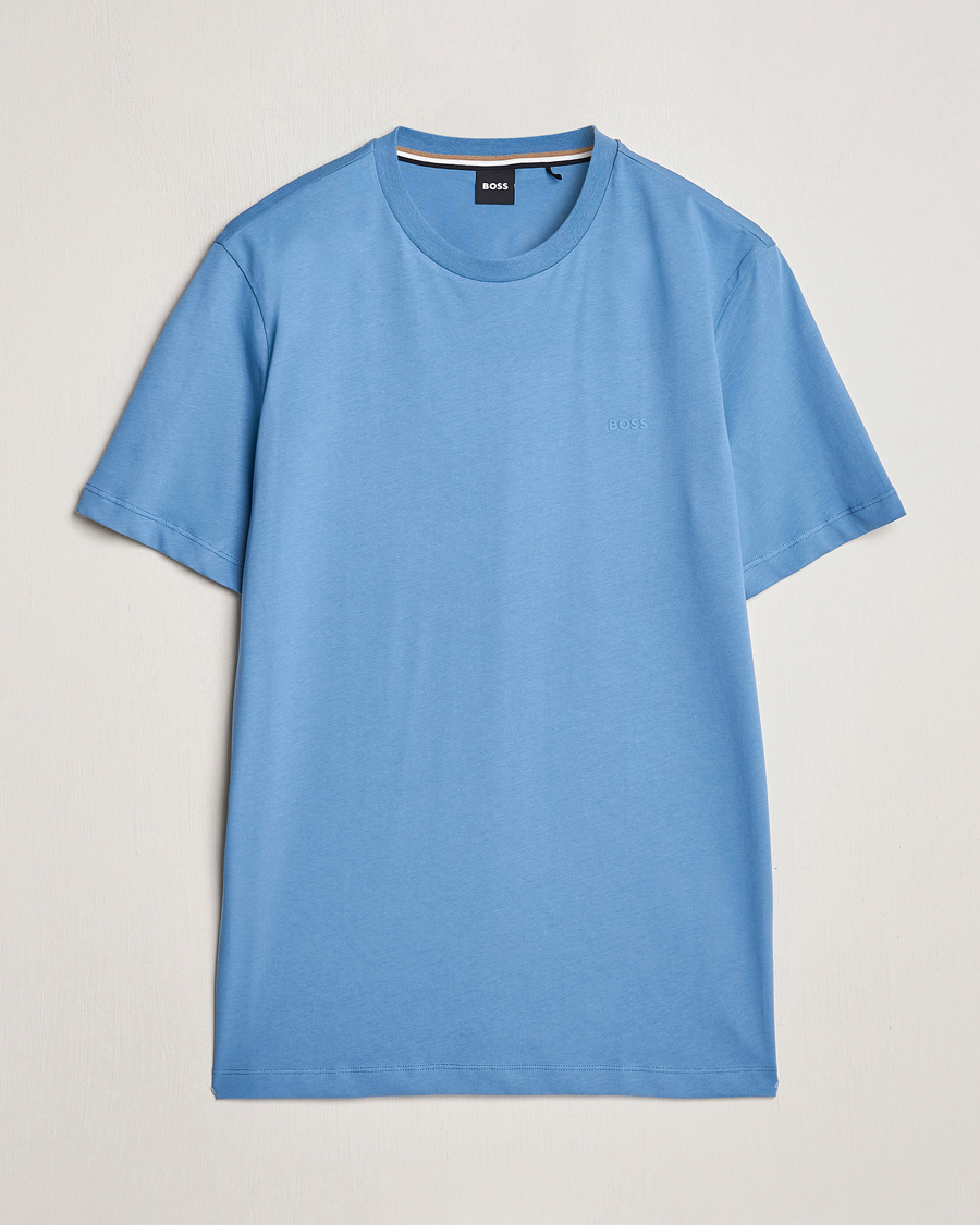 Heren | T-shirts | BOSS BLACK | Thompson Crew Neck T-Shirt Light Blue