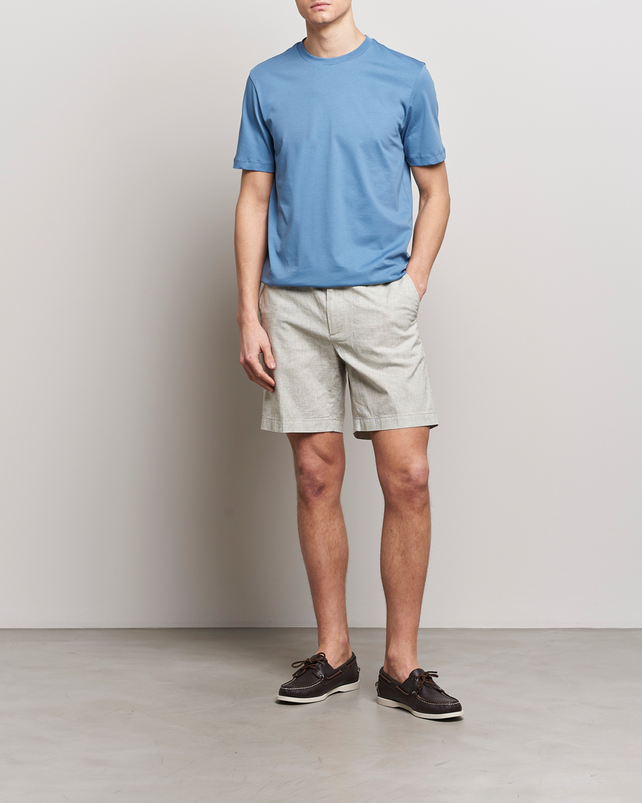 Heren | T-shirts | BOSS BLACK | Thompson Crew Neck T-Shirt Light Blue