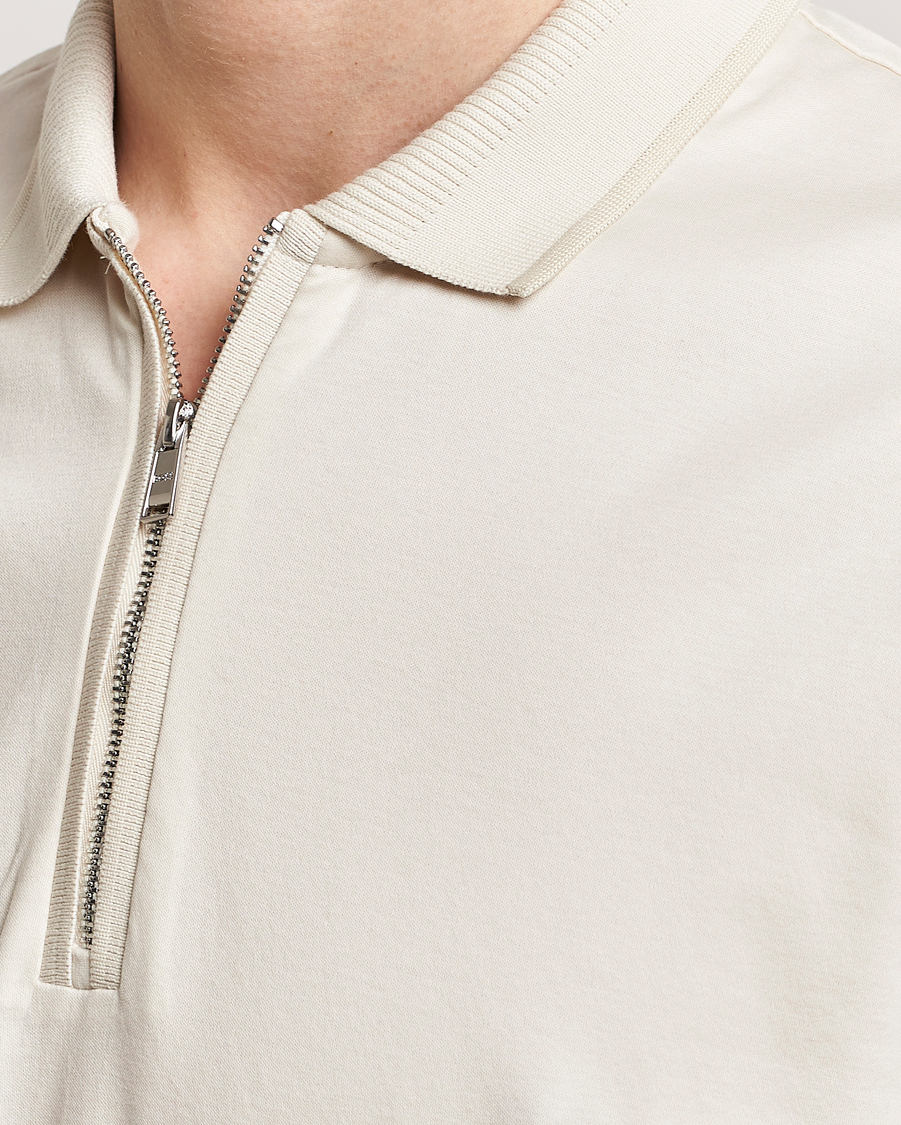 Heren | Polo's | BOSS BLACK | Polston Half Zip Polo Open White