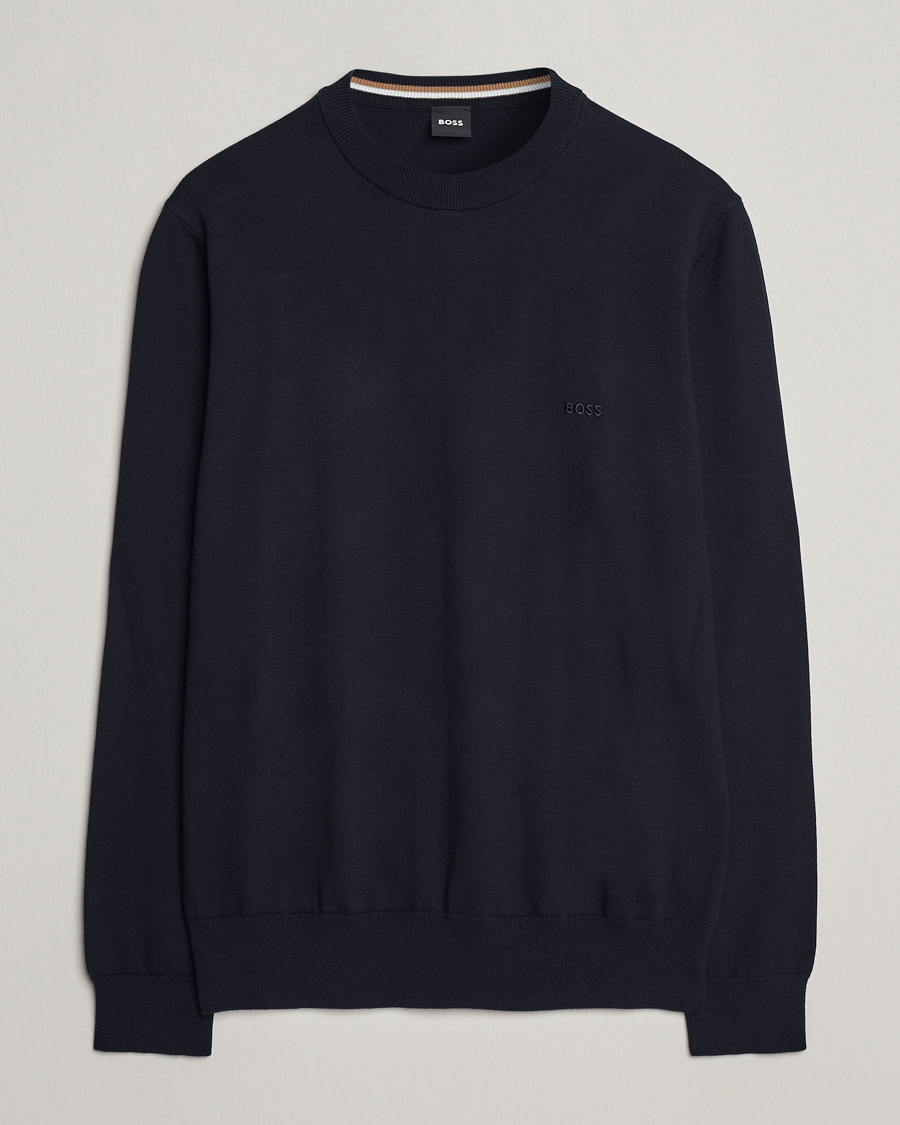 Heren | Truien | BOSS BLACK | Pacas Crew Neck Pullover Dark Blue