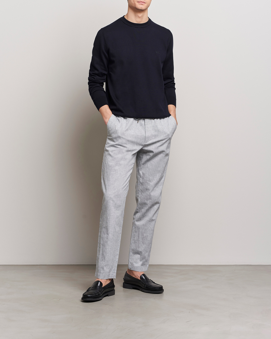 Heren | Truien | BOSS BLACK | Pacas Crew Neck Pullover Dark Blue