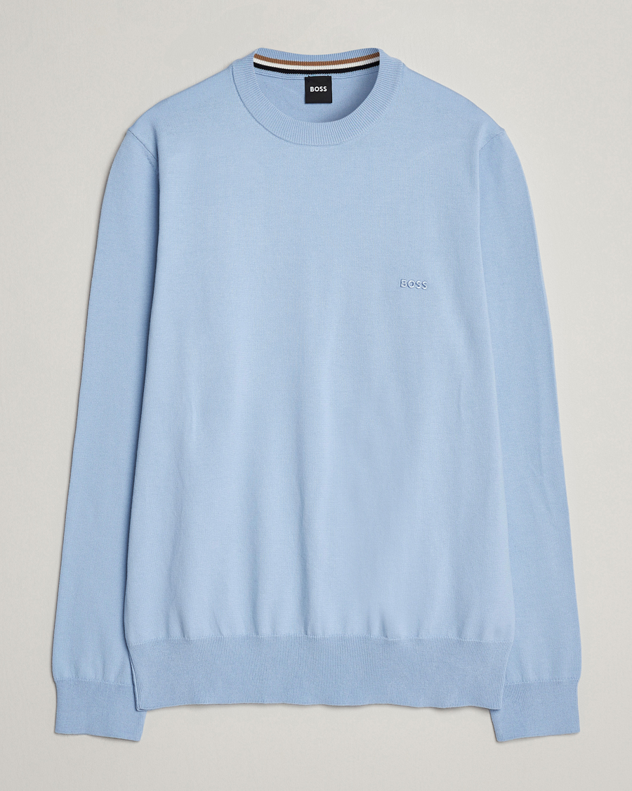 Heren | Truien | BOSS BLACK | Pacas Crew Neck Pullover Light Blue