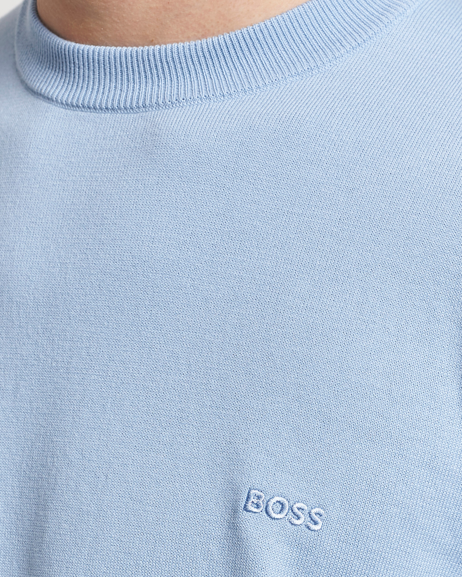 Heren | Truien | BOSS BLACK | Pacas Crew Neck Pullover Light Blue