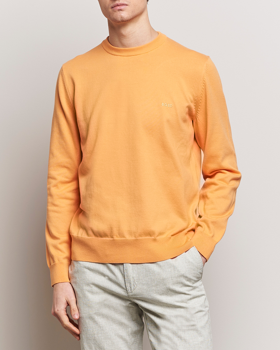 Heren | Sale Kleding | BOSS BLACK | Pacas Crew Neck Pullover Medium Orange