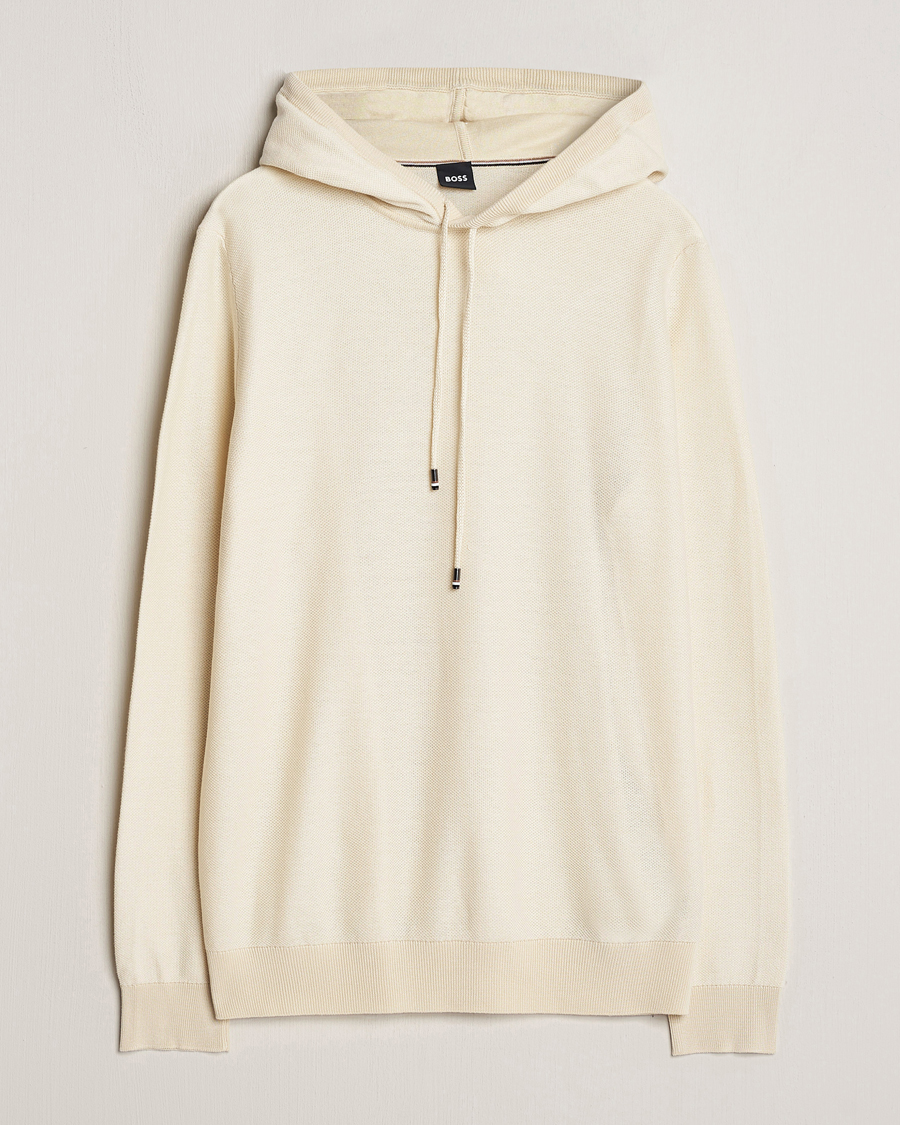 Heren | Truien | BOSS BLACK | Trapani Hoodie Open White