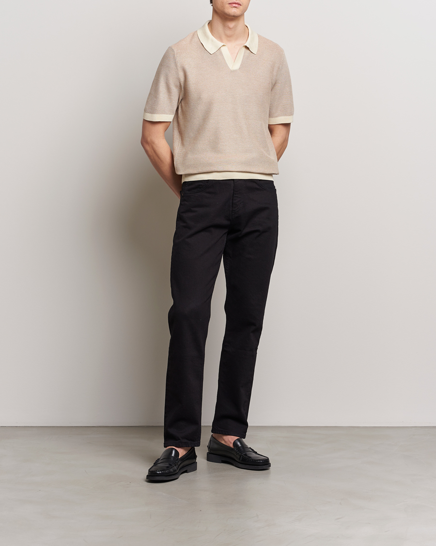 Heren | Polo's | BOSS BLACK | Tempio Open Collar Polo Open Beige