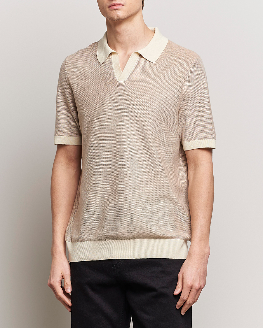 Heren |  | BOSS BLACK | Tempio Open Collar Polo Open Beige