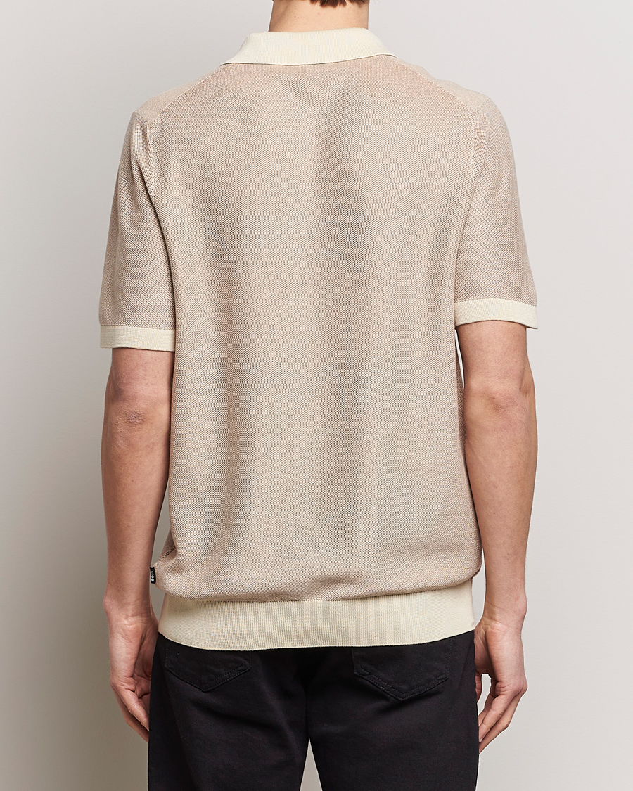 Heren | Polo's | BOSS BLACK | Tempio Open Collar Polo Open Beige