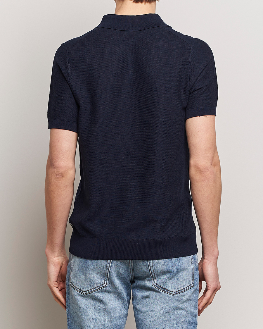 Heren | Polo's | BOSS BLACK | Tempio Open Collar Polo Dark Blue