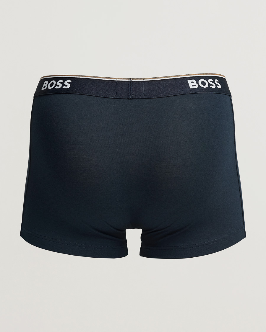 Heren | Boxershorts | BOSS BLACK | 3-Pack Cotton Trunk Black/White/Blue