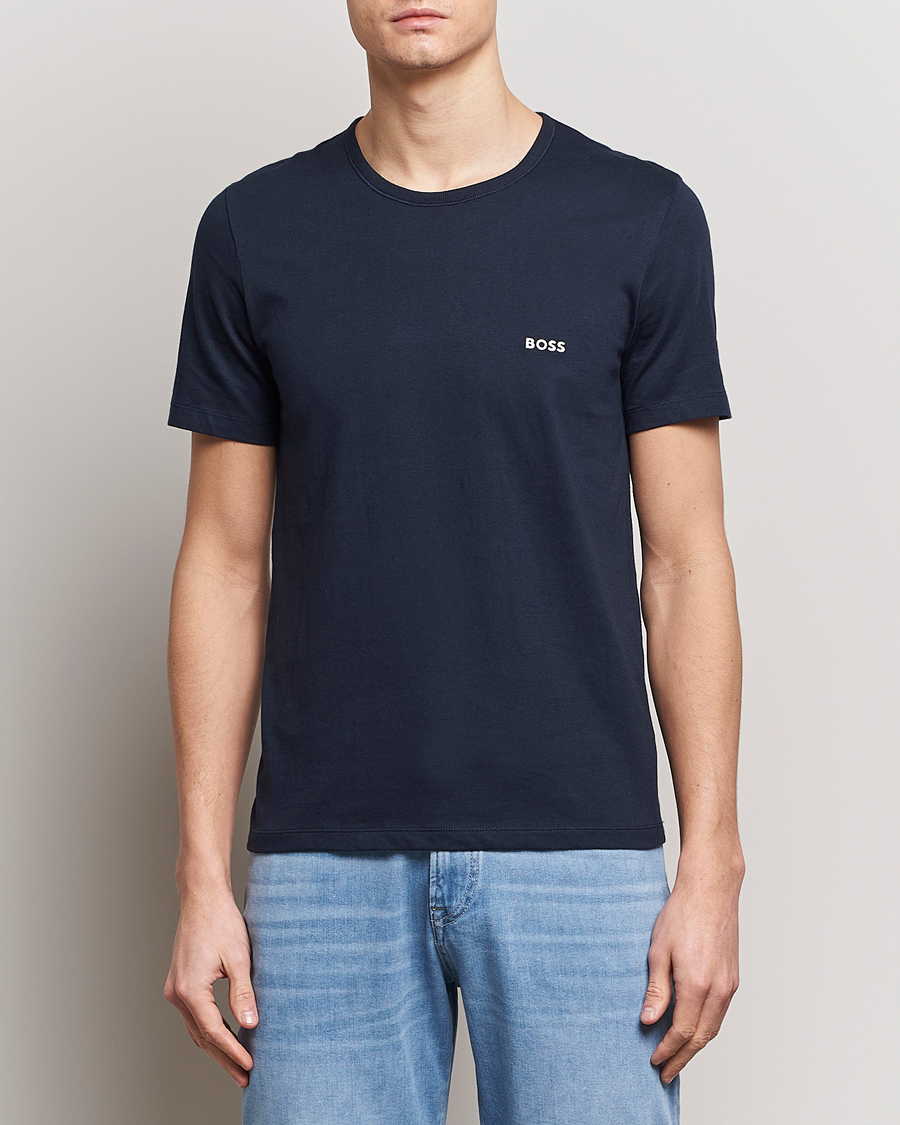 Heren | T-shirts | BOSS BLACK | 3-Pack Crew Neck T-Shirt Blue