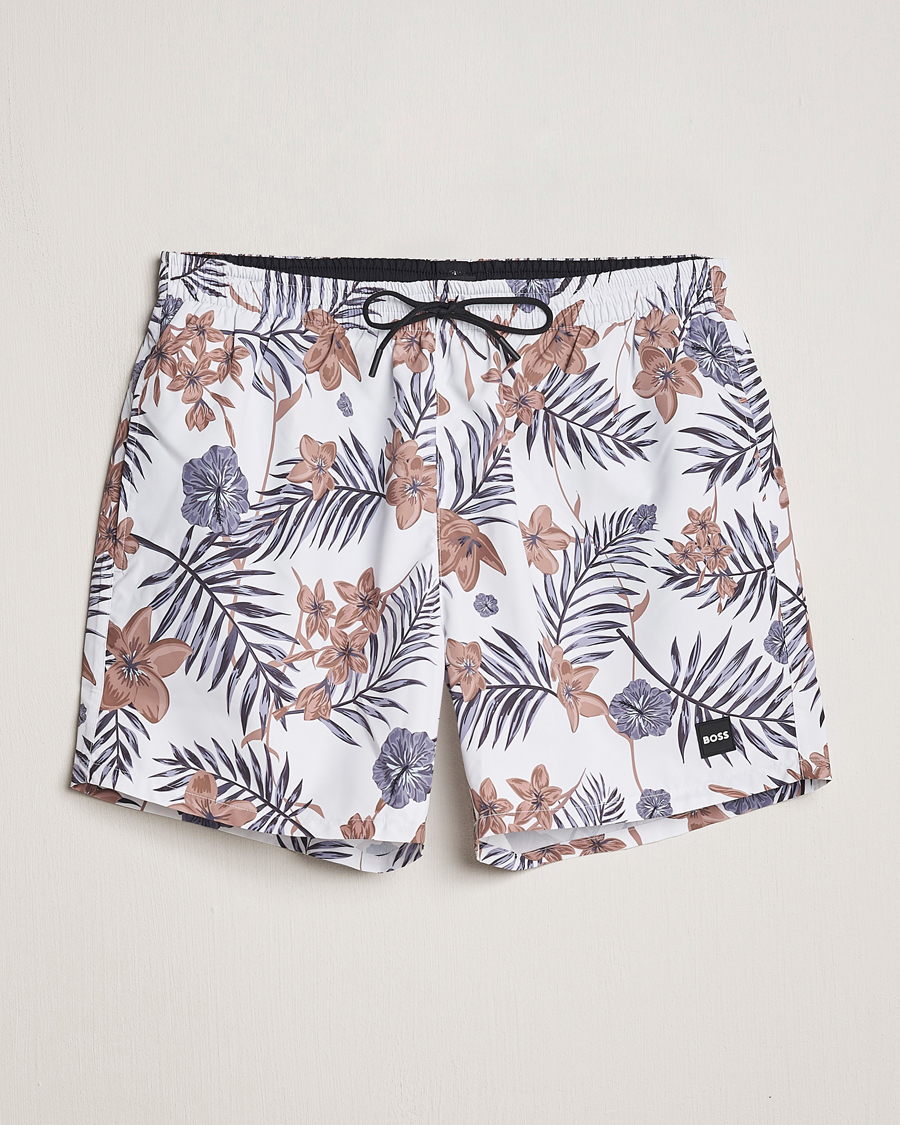 Heren | Zwembroek | BOSS BLACK | Piranha Swimshorts White