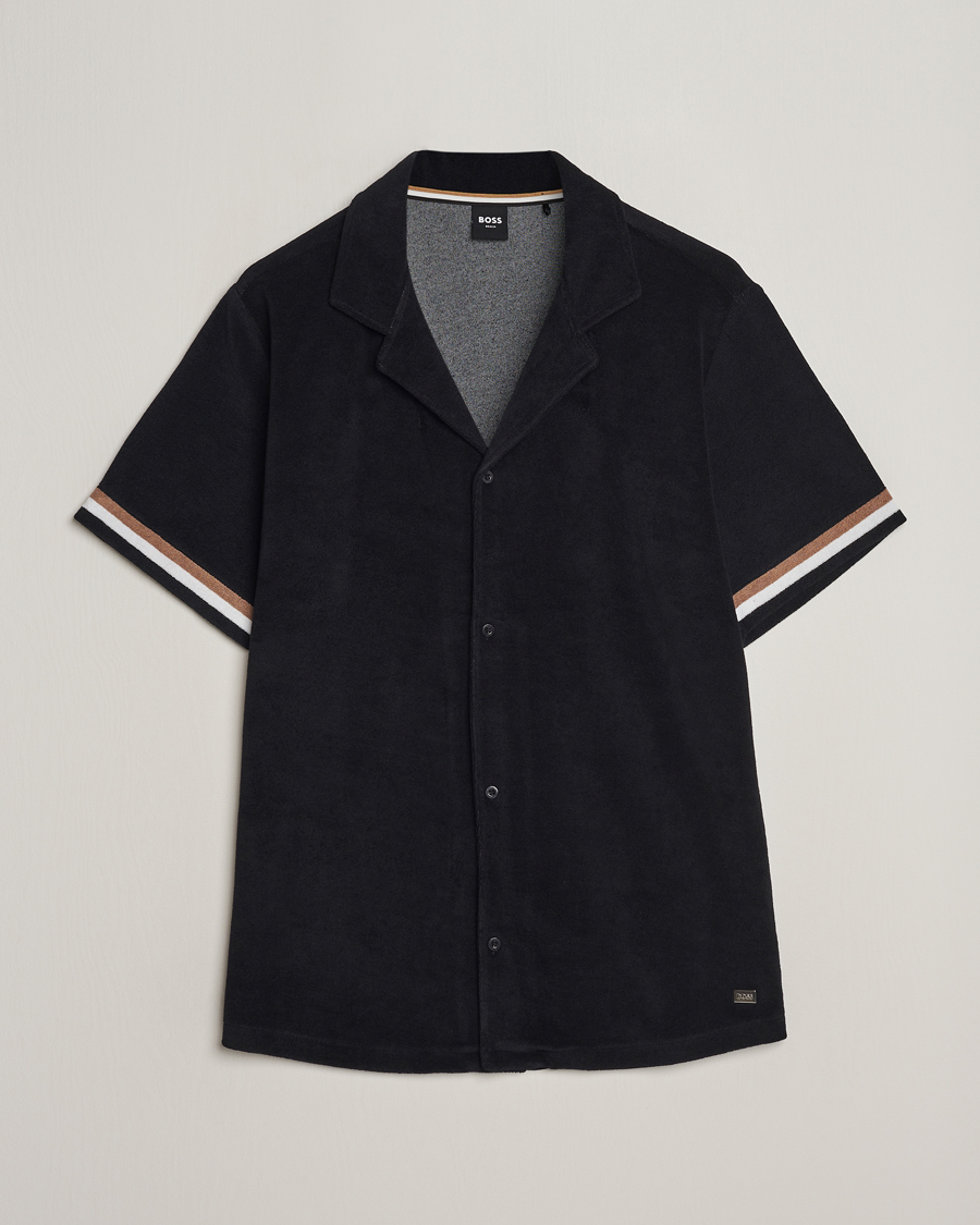 Heren | Overhemden | BOSS BLACK | Short Sleeve Terry Shirt Black