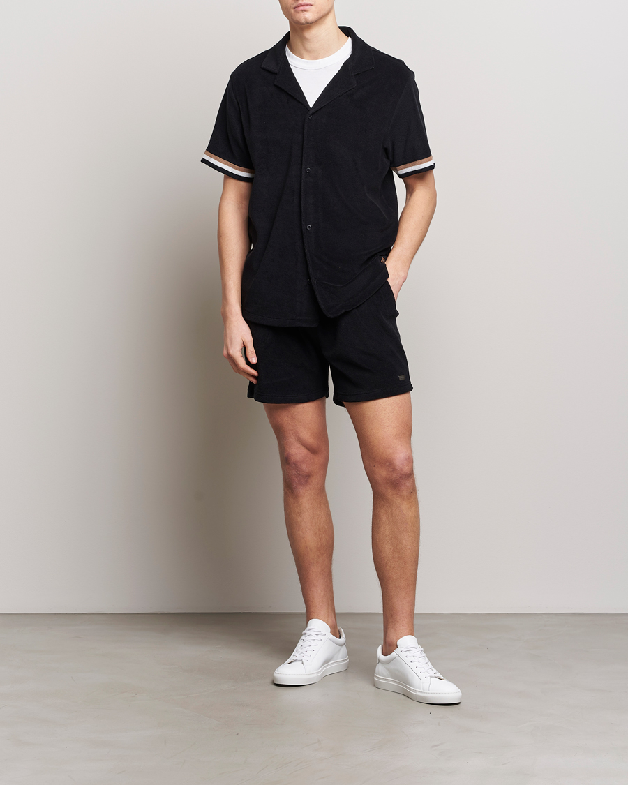 Heren | Overhemden | BOSS BLACK | Short Sleeve Terry Shirt Black