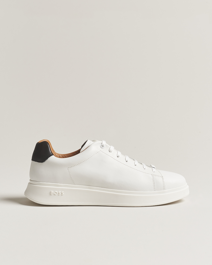 Heren | BOSS BLACK Bolton Leather Sneaker Natural | BOSS BLACK | Bolton Leather Sneaker Natural