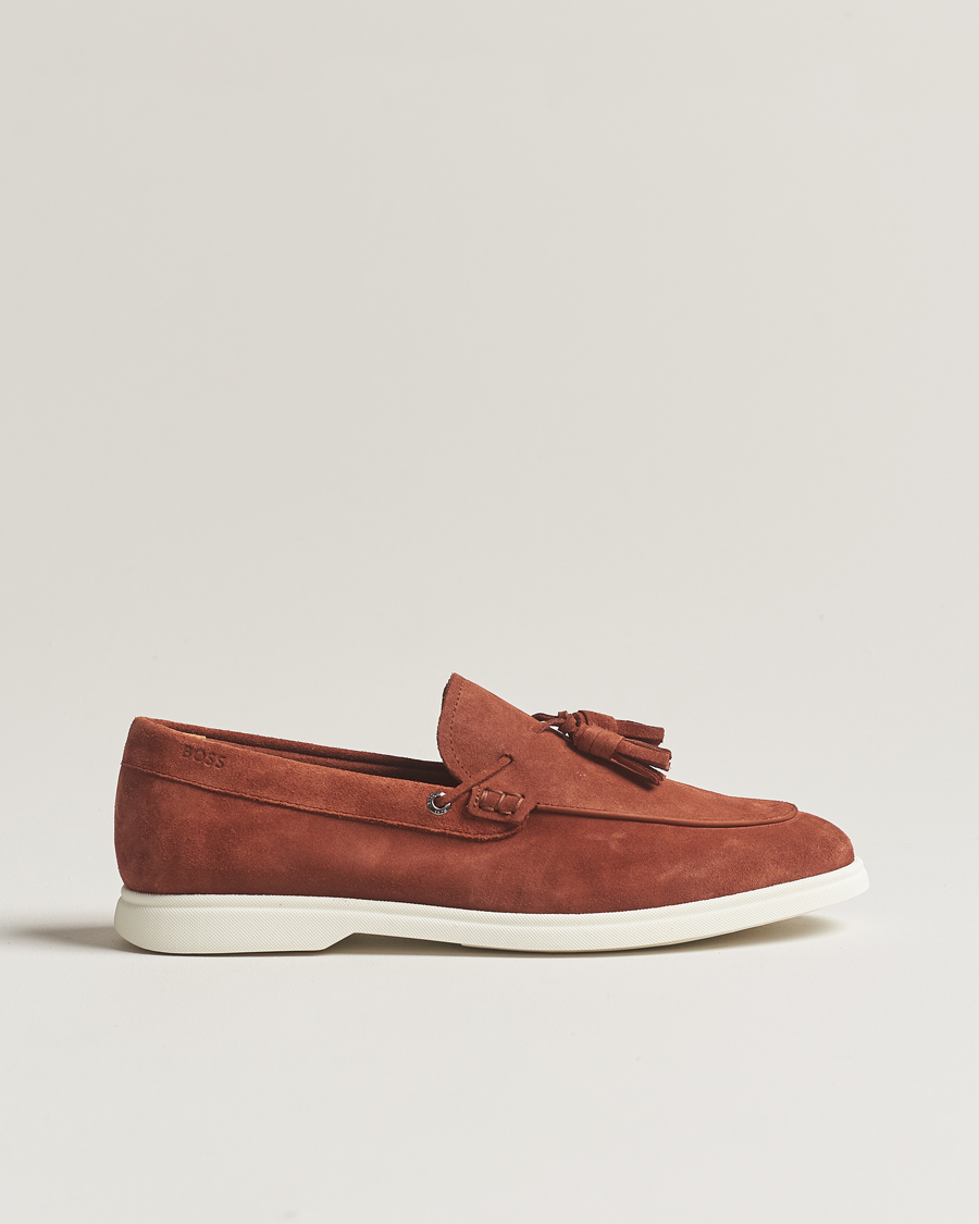 Heren | BOSS BLACK Sienne Tassle Loafer Suede Open Brown | BOSS BLACK | Sienne Tassle Loafer Suede Open Brown