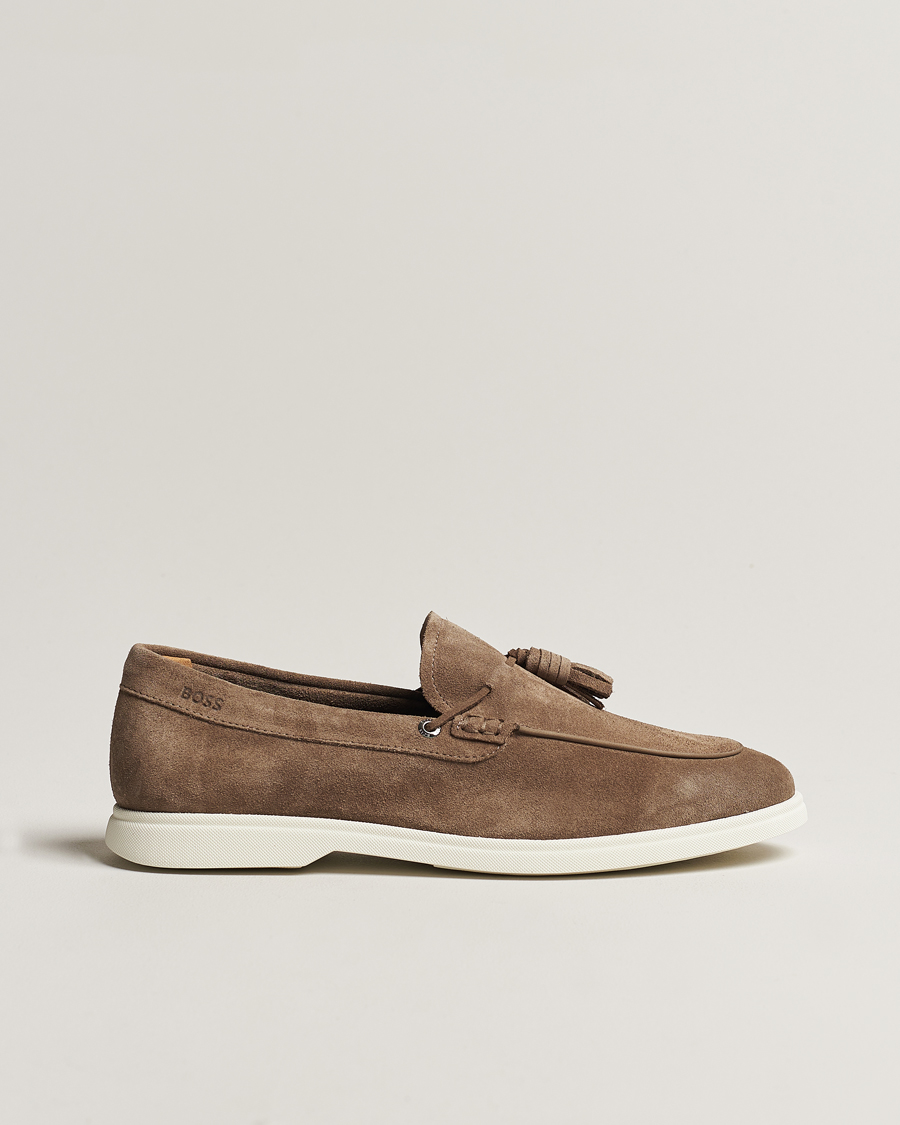 Heren | BOSS BLACK Sienne Tassle Loafer Suede Medium Beige | BOSS BLACK | Sienne Tassle Loafer Suede Medium Beige