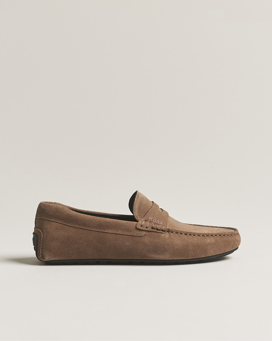 Heren | BOSS BLACK Noel Car Shoe Suede Medium Beige | BOSS BLACK | Noel Car Shoe Suede Medium Beige