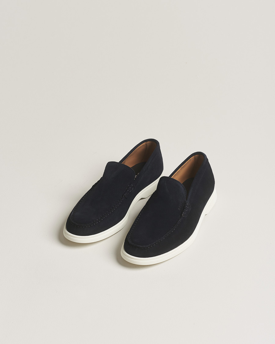 Heren | BOSS | BOSS BLACK | Sienne Suede Loafer Dark Blue