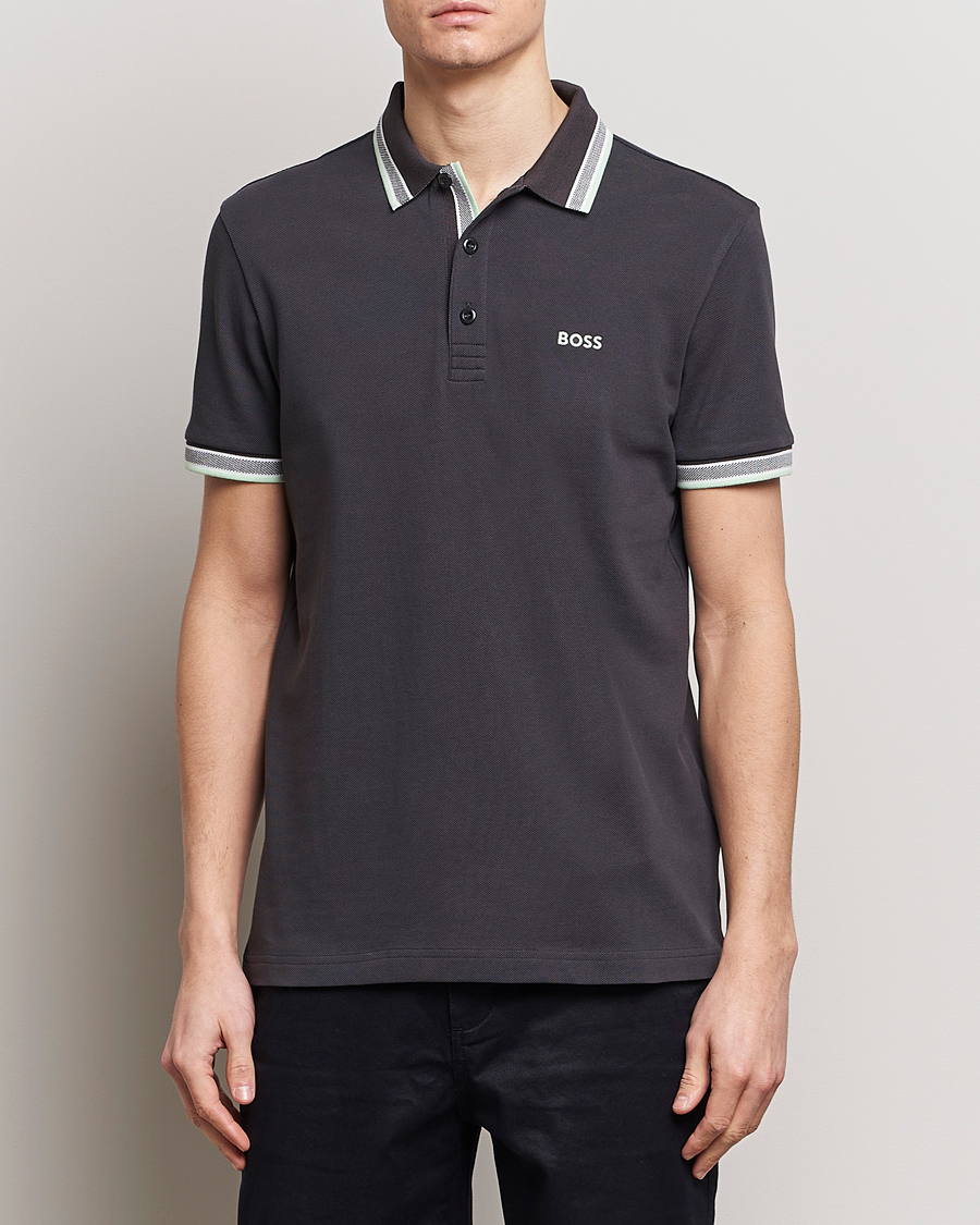 Heren | Poloshirts met korte mouwen | BOSS GREEN | Paddy Jersey Polo Charcoal