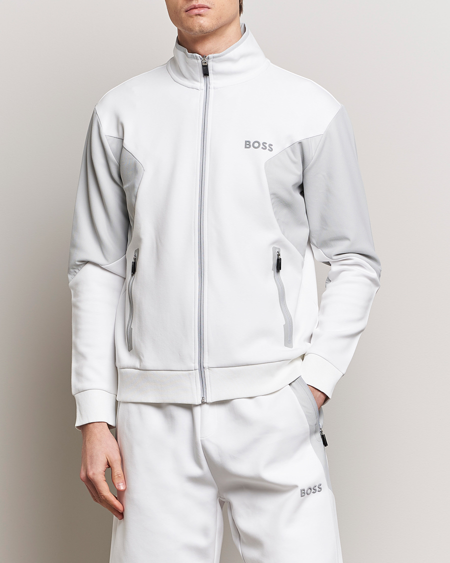 Heren | Full-zip | BOSS GREEN | Skaz Full Zip Hoodie White