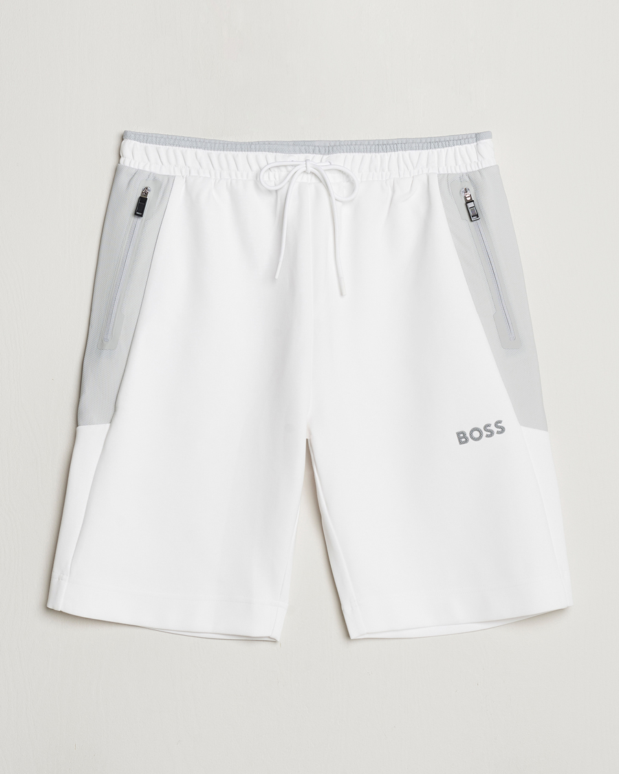 Heren | Korte broek | BOSS GREEN | Headlo Sweatshorts White