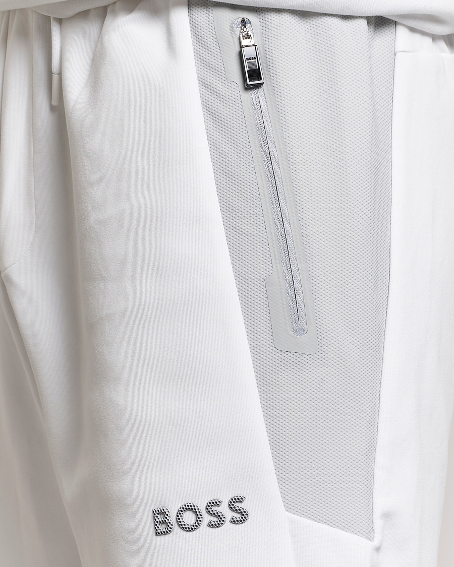 Heren | Korte broek | BOSS GREEN | Headlo Sweatshorts White