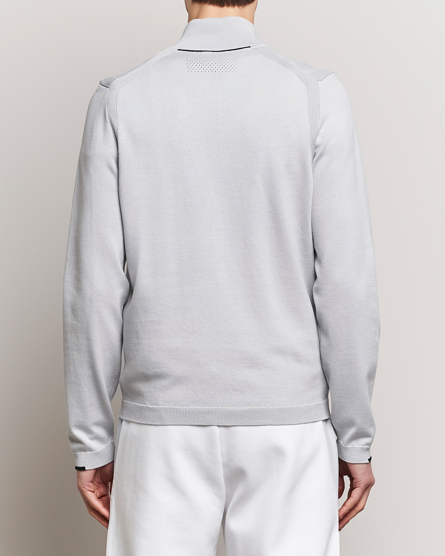 Heren | Truien | BOSS GREEN | Ever Knitted Half Zip Light Grey