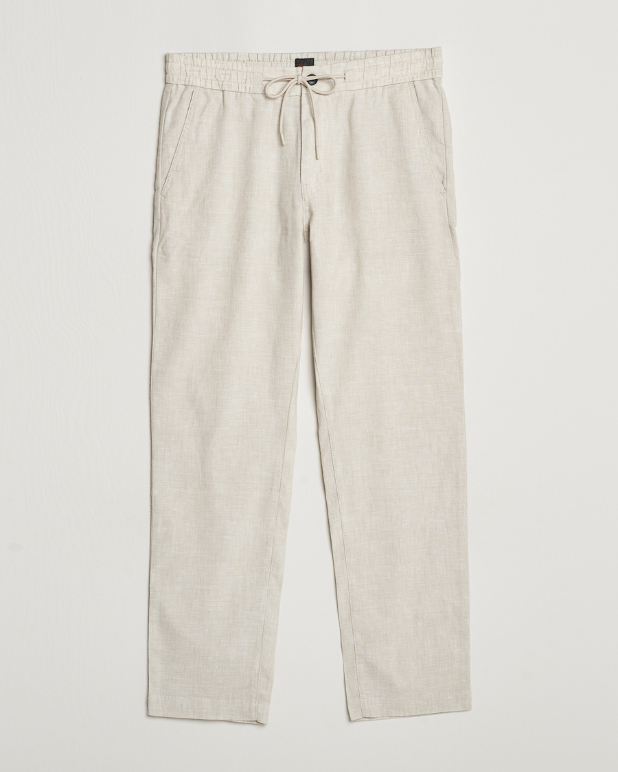 Heren | Broeken | BOSS ORANGE | Sanderson Linen Pants Light Beige